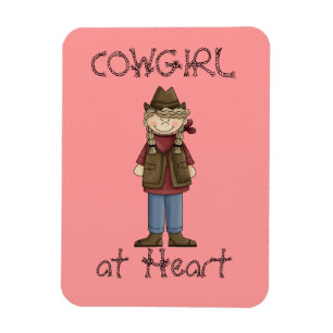 Cowgirl in vlechten Premium Flexi Magnet Magneet