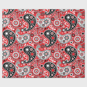 Cowgirl kerrode paisley Land Western Cadeaupapier