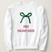 Cowgirl Kerstmis Bourgondi Groene Boog Aangepaste 