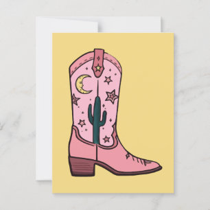 Cowgirl laarzen briefkaart
