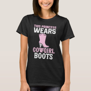 Cowgirl-laarzen Paarden Landmeisjes Prinsessen Dam T-shirt