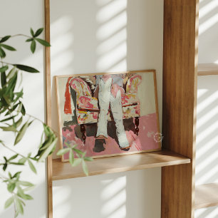 Cowgirl Laarzen Schilderen Retro  Glossy Poster Perfect Poster