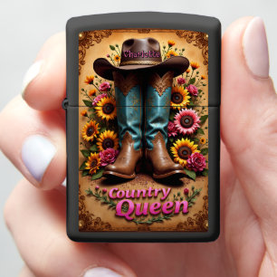 Cowgirl Laarzen Zonnebloemen Roze Madeliefjes