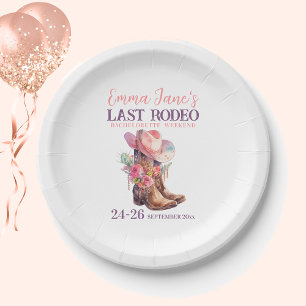 Cowgirl Laatste Rodeo Roze Bachelorette Papieren Bordje