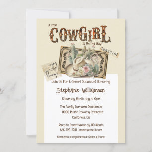 Cowgirl marquee  western cowboy pet cactus kaart