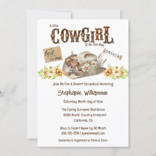 Cowgirl marquee western cowboy pet zonnebloemen kaart