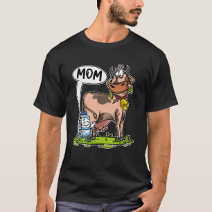 Cowgirl Melk Karton Roep Koe Moeder Melk Boer Koe T-shirt