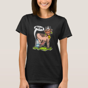 Cowgirl Melk Karton Roept Koe Moeder Melk Boer Koe T-shirt