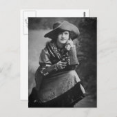  Cowgirl met haar zes schutter Briefkaart (Voorkant / Achterkant)