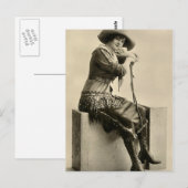 Cowgirl met randje briefkaart (Voorkant / Achterkant)