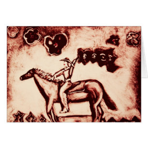 Cowgirl met vlag van de Ventilator