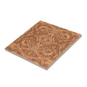  cowgirl mode zuidwestelijk leer tegeltje (Zijkant)