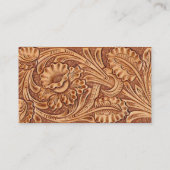 cowgirl mode zuidwestelijk leer visitekaartje (Achterkant)