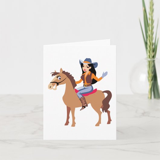 Cowgirl Monter Un Cheval Cartes Notes