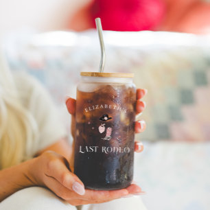 Cowgirl Nashville Pink Last Rodeo   Bachelorette Blikvorm Glas