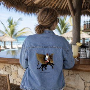 Cowgirl occidentale Lion griffon ailé Fantastique
