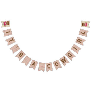 Cowgirl of Cowboy Gender onthult Bunting Flags Vlaggetjes