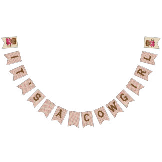 Cowgirl of Cowboy Gender onthult Bunting Flags Vlaggetjes