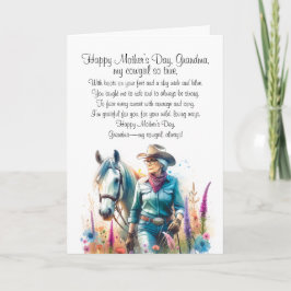 Cowgirl oma bedankkaart
