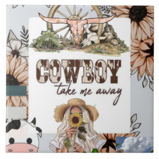COWGIRL-ONDERZETTER TEGELTJE