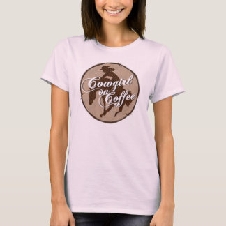 Cowgirl op Coffee roze Tanktop