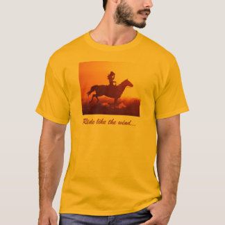 Cowgirl op een paard t-shirt