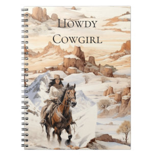 Cowgirl op Horse Southwest Western Notitieboek