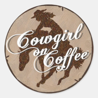 Cowgirl op koffie LOGO STICKER