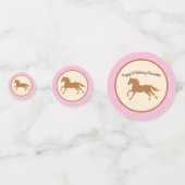 Cowgirl over Pony Cute 1st Birthday Party Theme Confetti (Voorkanten)