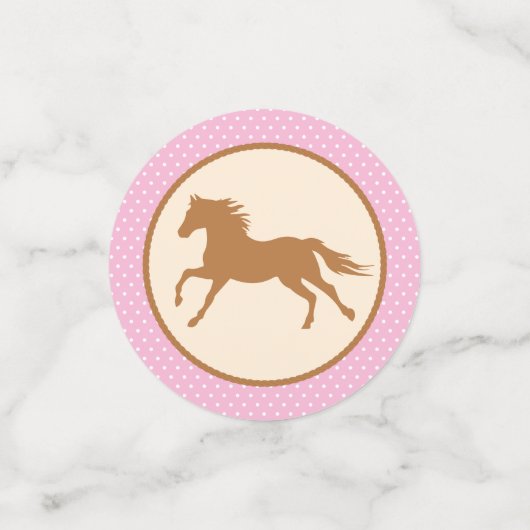 Cowgirl over Pony Cute 1st Birthday Party Theme Confetti (Kleine voorkant)