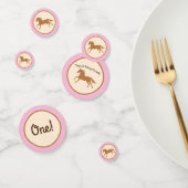 Cowgirl over Pony Cute 1st Birthday Party Theme Confetti (Groep)