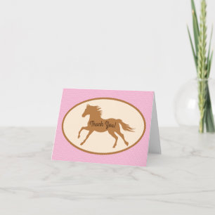 Cowgirl over Pony Cute 1st Birthday Party Theme Kaart