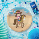 Cowgirl Papieren Bordje (Feest)