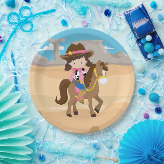 Cowgirl Papieren Bordje (Feest)