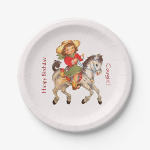 Cowgirl Party Papieren Bordje