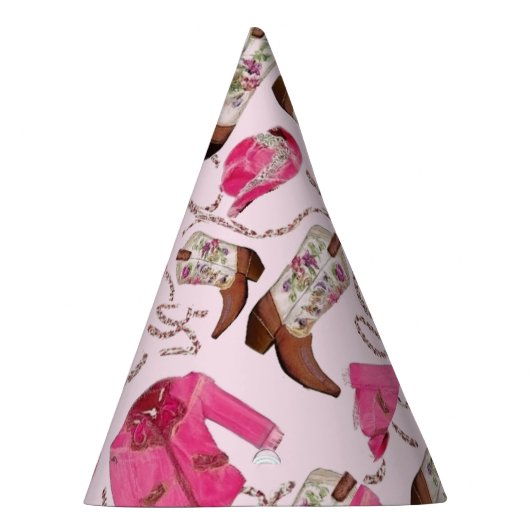 cowgirl pattern style feesthoedjes (Rechts)