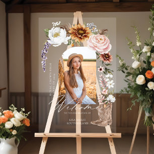 Cowgirl Pays Western Photo Graduation Bienvenue