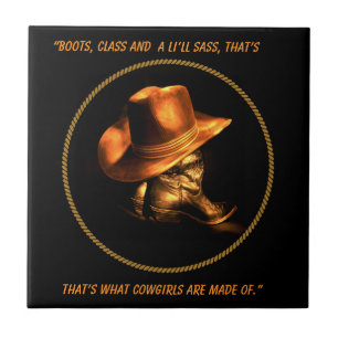 COWGIRL PET & BOOTS       QUOTEMUG TEGELTJE