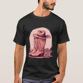 Cowgirl Pet en laarzen Graphic Country Southern We T-shirt