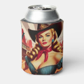  Cowgirl Pin-up Blikjeskoeler (Blikje Achterkant)