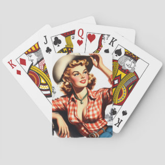  Cowgirl Pin Up Pokerkaarten