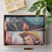  Cowgirl Pin Up Tissuepapier (Geschenk)