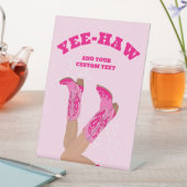 Cowgirl Pink Reclamebord Met Voetstuk (Insitu)