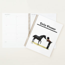 Cowgirl Pinup Met Paard Dagelijkse Planner