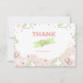 Cowgirl Premier Rodéo Anniversaire Carte de remerc (Devant)