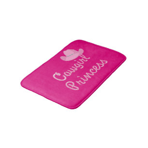 Cowgirl Princess Pink Pet Bath Mat