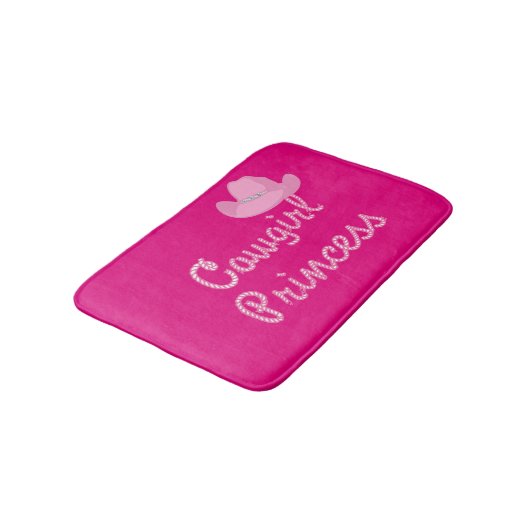 Cowgirl Princess Pink Pet Bath Mat (Gekanteld)