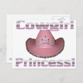 Cowgirl prinses briefkaart (Voorkant / Achterkant)