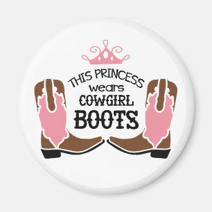 Cowgirl Prinses Mooie Cowboylaarzen Paardenliefheb Magneet