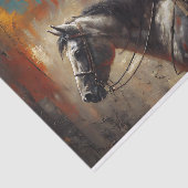 Cowgirl Profiel Decoupage Tissuepapier (Detail)